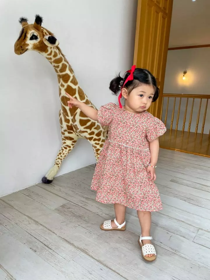 Dano - Korean Children Fashion - #Kfashion4kids - Tulip Sleeves One-piece - 5