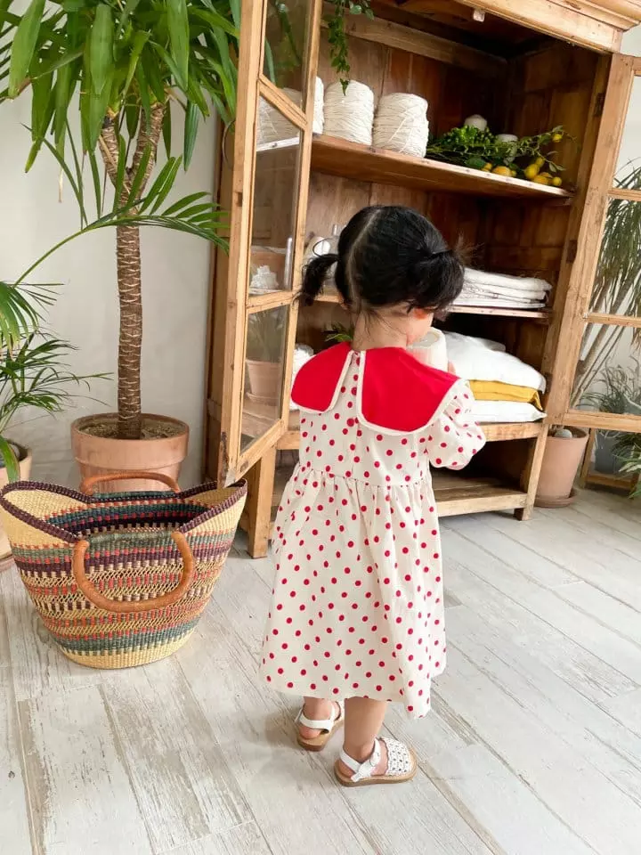 Dano - Korean Children Fashion - #childofig - Circle Sailor One-piece - 5