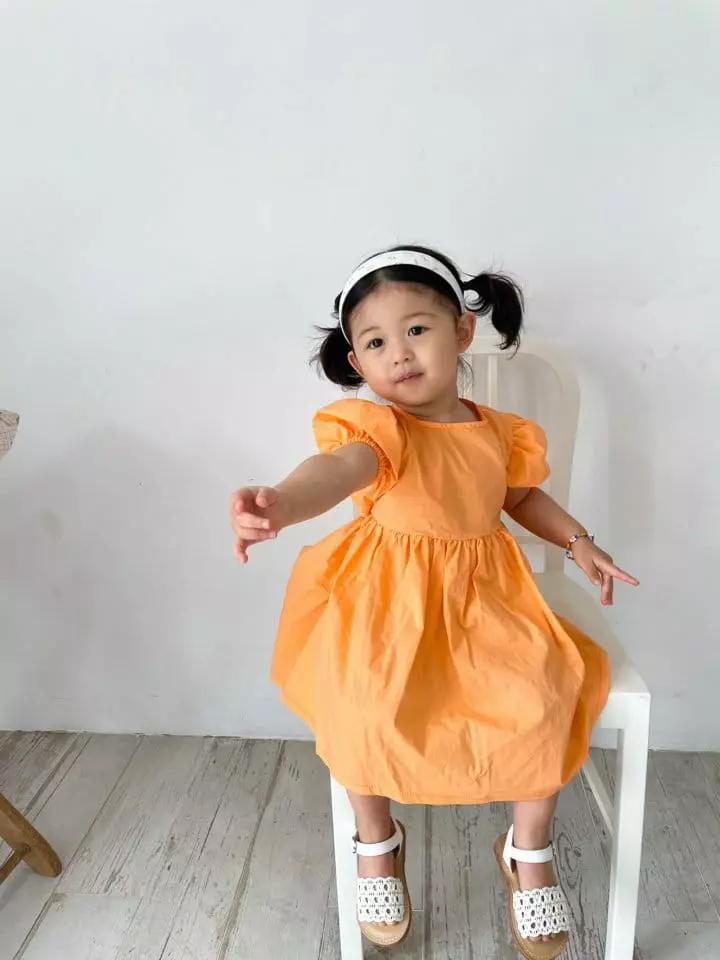 Dano - Korean Children Fashion - #childofig - Back Shirring One-piece - 2