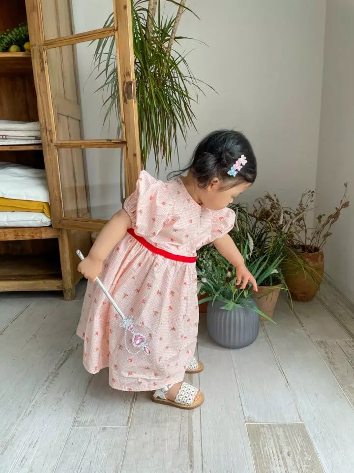 Dano - Korean Children Fashion - #childofig - Big Shirring Sleeves One-piece