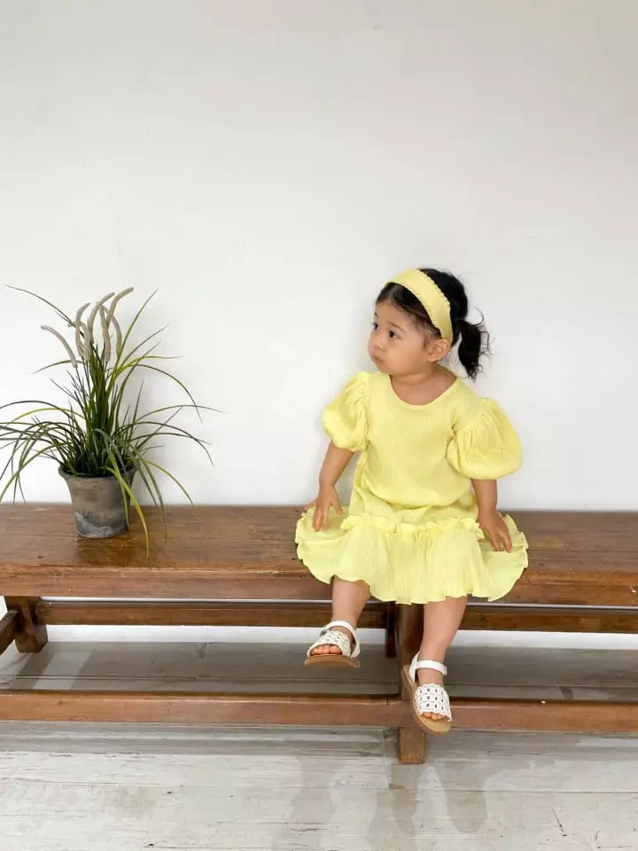Dano - Korean Children Fashion - #discoveringself - Pleats Balloon One-piece