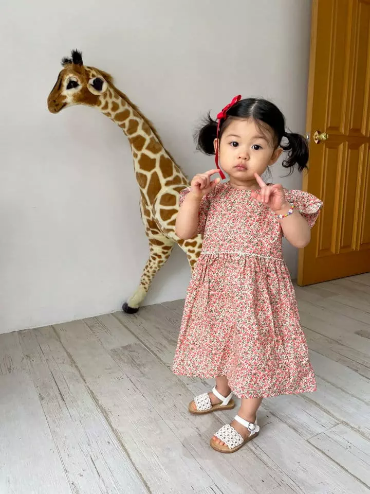 Dano - Korean Children Fashion - #magicofchildhood - Tulip Sleeves One-piece - 7