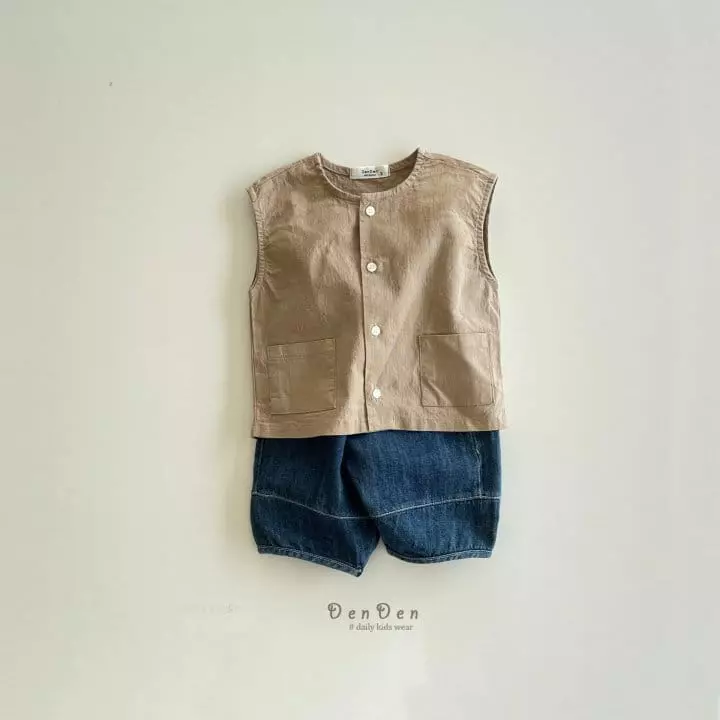 Denden - Korean Children Fashion - #childofig - Pumpkin Denim Shorts - 5