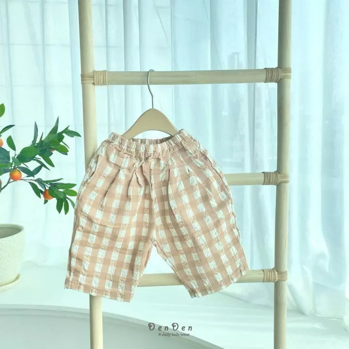 Denden - Korean Children Fashion - #childofig - Pintuck Check Pants - 3