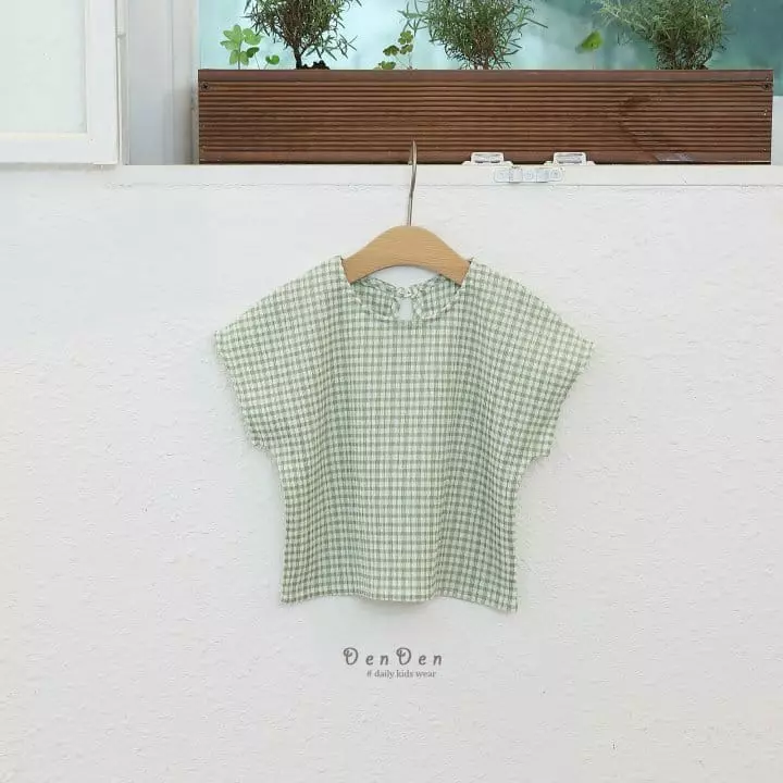 Denden - Korean Children Fashion - #childrensboutique - Pleats Check Shirt - 6