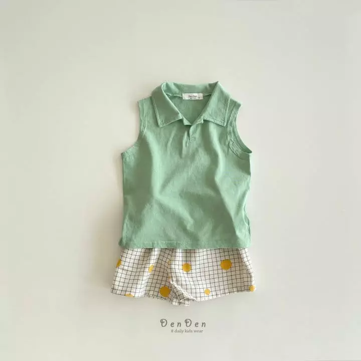 Denden - Korean Children Fashion - #designkidswear - Collar Sleeveless Tee - 8
