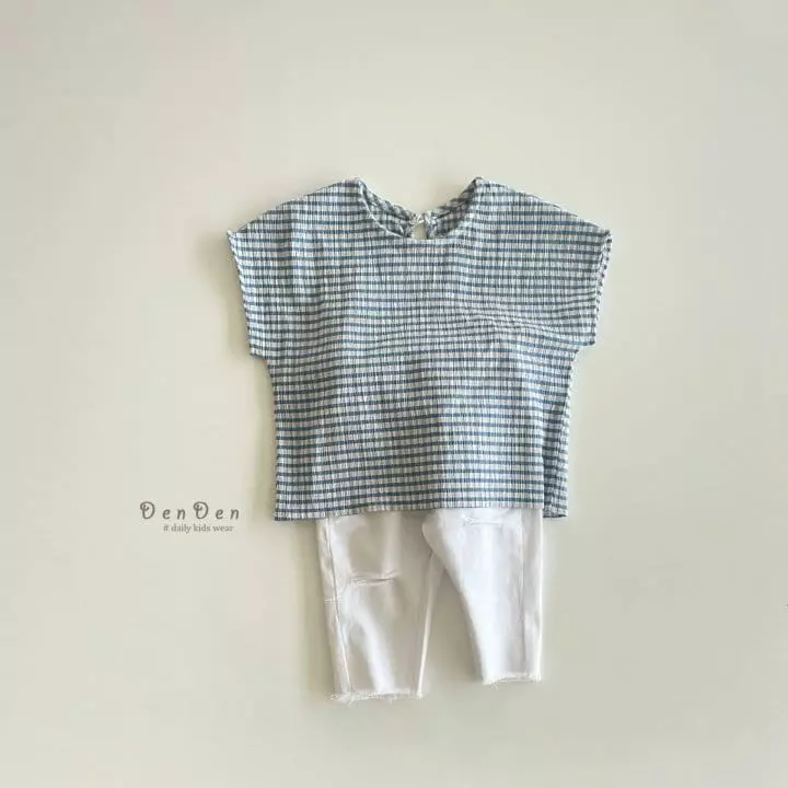 Denden - Korean Children Fashion - #kidzfashiontrend - Pleats Check Shirt - 12