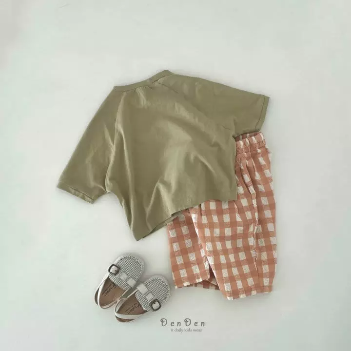 Denden - Korean Children Fashion - #kidzfashiontrend - Pintuck Check Pants - 10