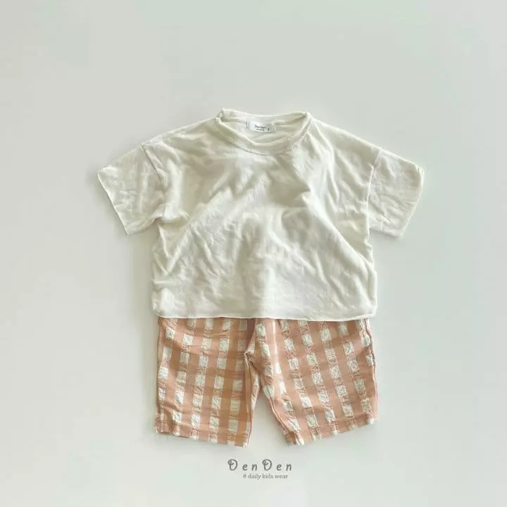 Denden - Korean Children Fashion - #littlefashionista - Pintuck Check Pants - 12