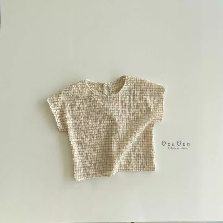 Denden - Korean Children Fashion - #prettylittlegirls - Pleats Check Shirt