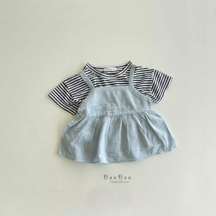 Denden - Korean Children Fashion - #todddlerfashion - Frill String Sleeveless - 8