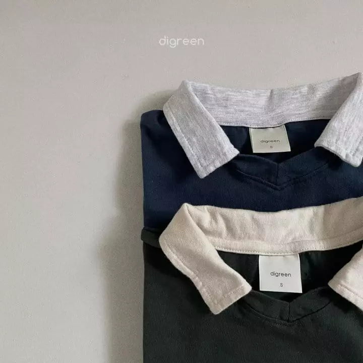 Digreen - Korean Children Fashion - #minifashionista - Cabin Collar Tee - 6