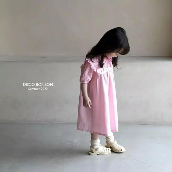 Disco Bonbon - Korean Children Fashion - #fashionkids - Ribbon Tie One-piece - 8