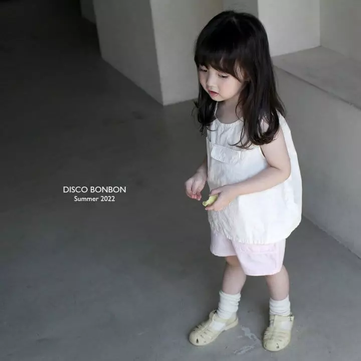 Disco Bonbon - Korean Children Fashion - #kidsshorts - Pocket Sleeveless Shirt - 6