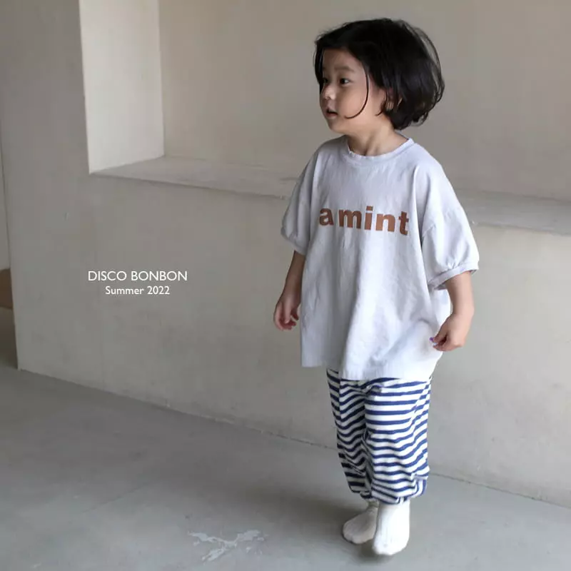 Disco Bonbon - Korean Children Fashion - #kidsstore - Stripes Summer Pants - 7