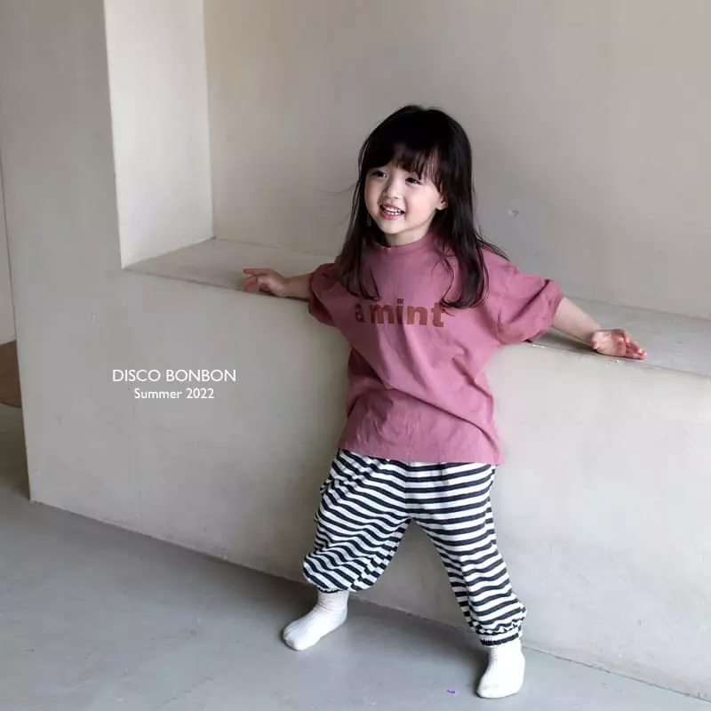 Disco Bonbon - Korean Children Fashion - #kidsshorts - A Mint Long Tee - 4