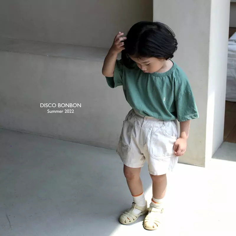 Disco Bonbon - Korean Children Fashion - #kidsstore - B Embroidery Tee - 2
