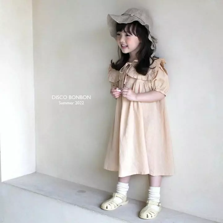 Disco Bonbon - Korean Children Fashion - #kidzfashiontrend - Ribbon Tie One-piece - 11