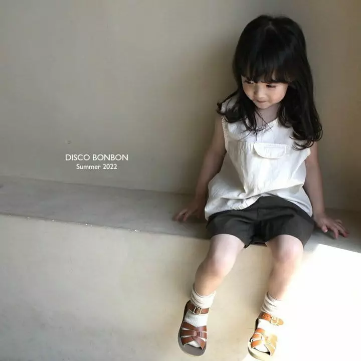 Disco Bonbon - Korean Children Fashion - #magicofchildhood - Pocket Sleeveless Shirt - 11