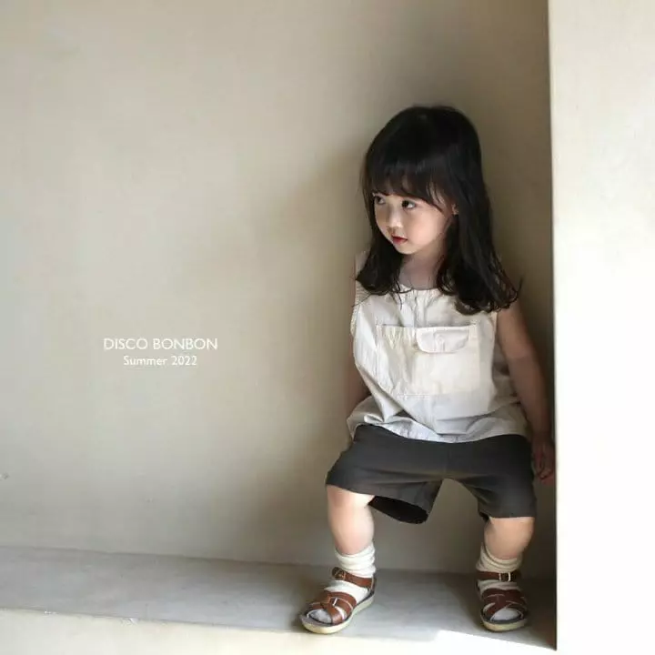 Disco Bonbon - Korean Children Fashion - #minifashionista - Pocket Sleeveless Shirt - 12