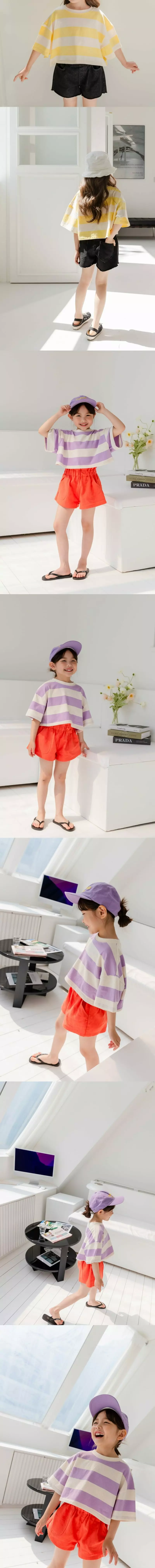 Dore Dore - Korean Children Fashion - #childofig - Crop Stripes Tee - 3