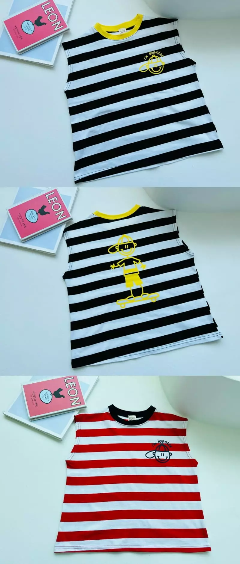 Dore Dore - Korean Children Fashion - #childofig - Border Sleeveless - 4