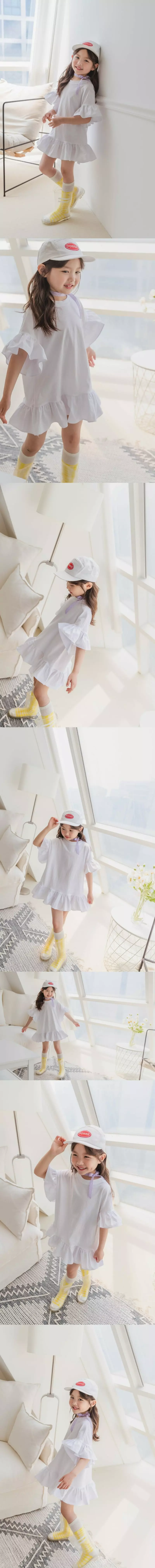 Dore Dore - Korean Children Fashion - #magicofchildhood - Fril Sleeves One-piece - 2