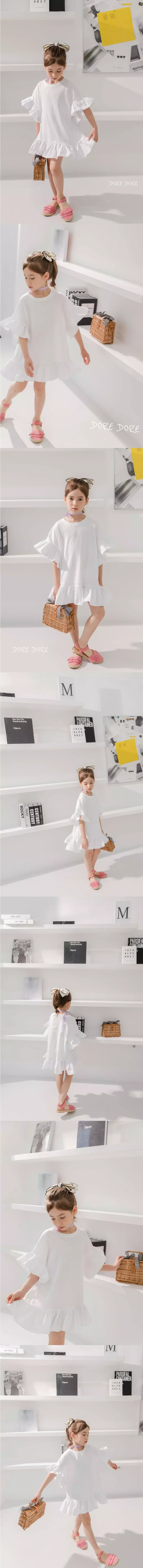 Dore Dore - Korean Children Fashion - #minifashionista - Fril Sleeves One-piece - 3