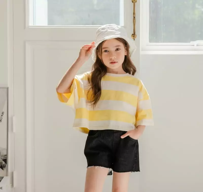 Dore Dore - Korean Children Fashion - #minifashionista - Crop Stripes Tee