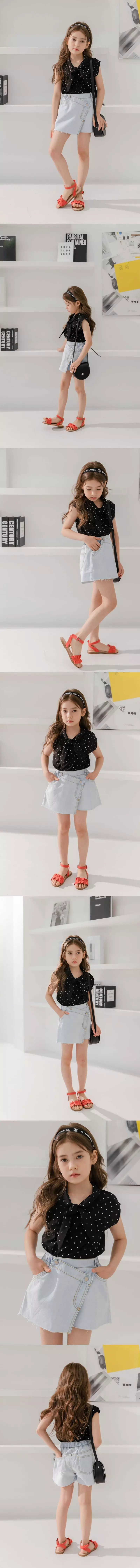 Dore Dore - Korean Children Fashion - #prettylittlegirls - Wrap Skirt Shorts - 2
