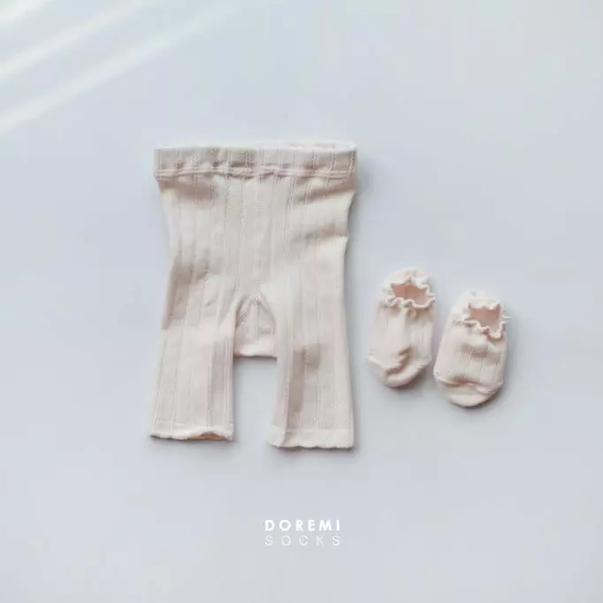 Doremi Socks - Korean Baby Fashion - #babylifestyle - Picot Crop Tights Socks Set - 7