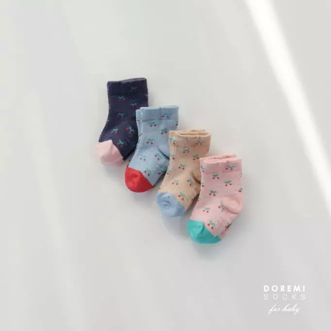 Doremi Socks - Korean Children Fashion - #childofig - Cherry Waffle Socks