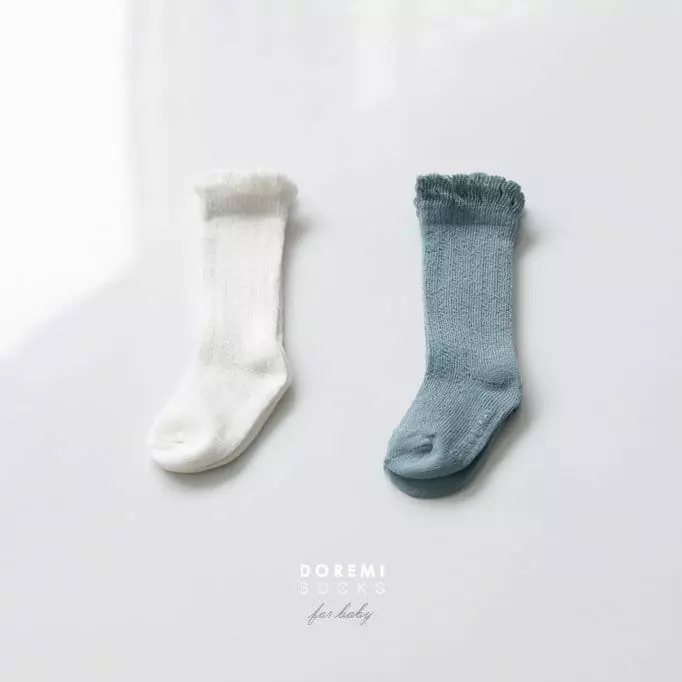 Doremi Socks - Korean Children Fashion - #prettylittlegirls - Lumi Frill Knee Socks - 5