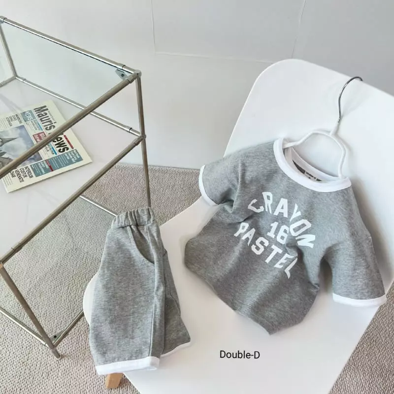 Doubled - Korean Children Fashion - #kidzfashiontrend - Crayon Top Bottom Set