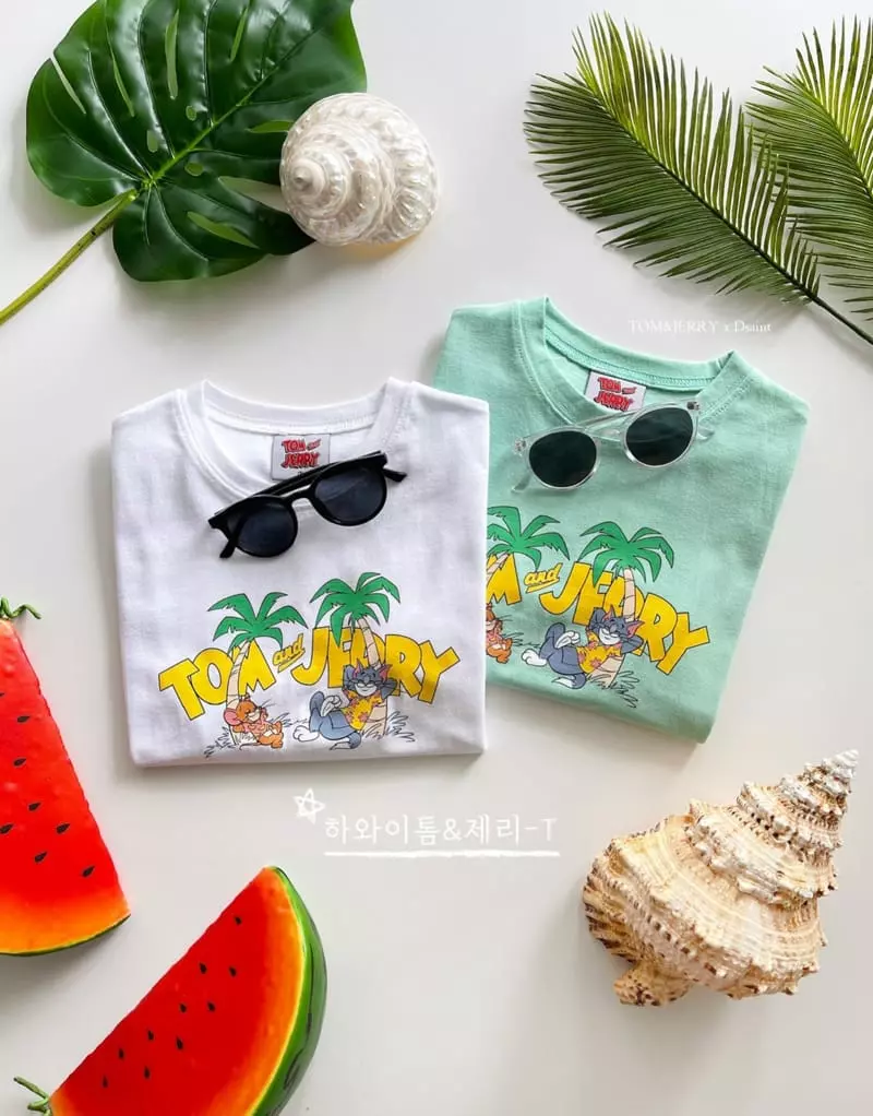 Dsaint - Korean Children Fashion - #childrensboutique - Hwaii Tom Jerry Tee