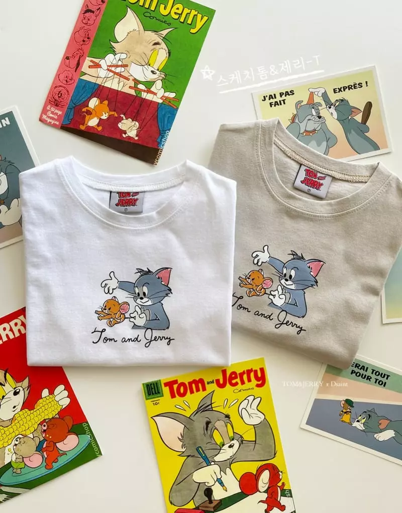 Dsaint - Korean Children Fashion - #minifashionista - Skech Tom Jerry Tee
