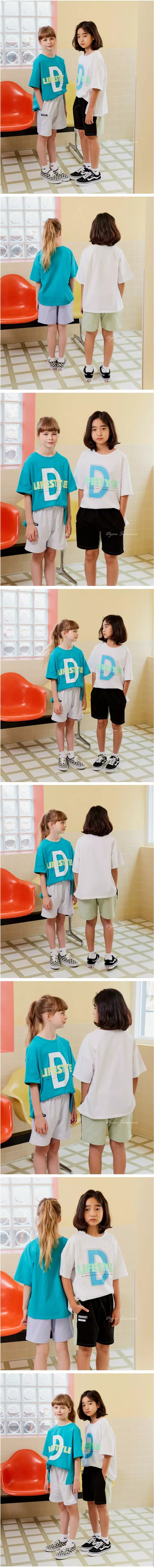 Dyou - Korean Children Fashion - #Kfashion4kids - Half Half Shorts