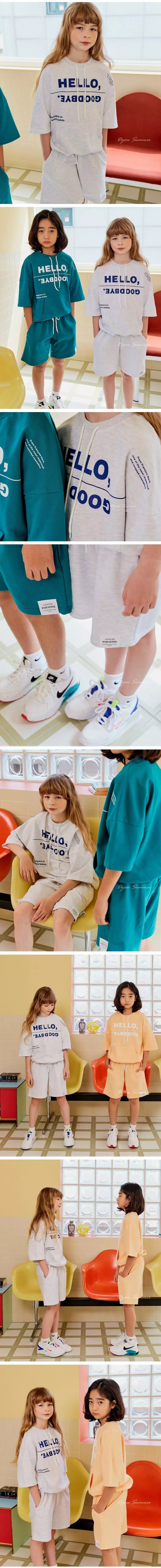 Dyou - Korean Children Fashion - #kidsstore - Hello Top Bottom Set - 2
