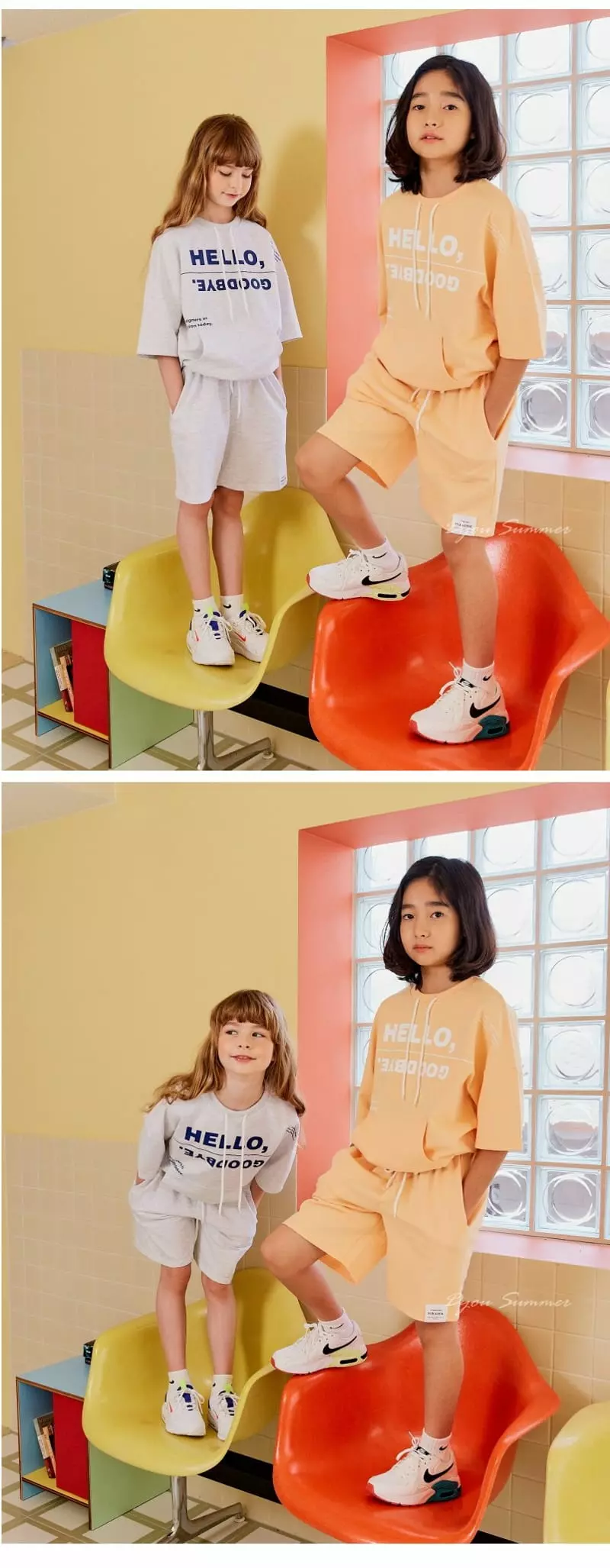 Dyou - Korean Children Fashion - #kidzfashiontrend - Hello Top Bottom Set - 3