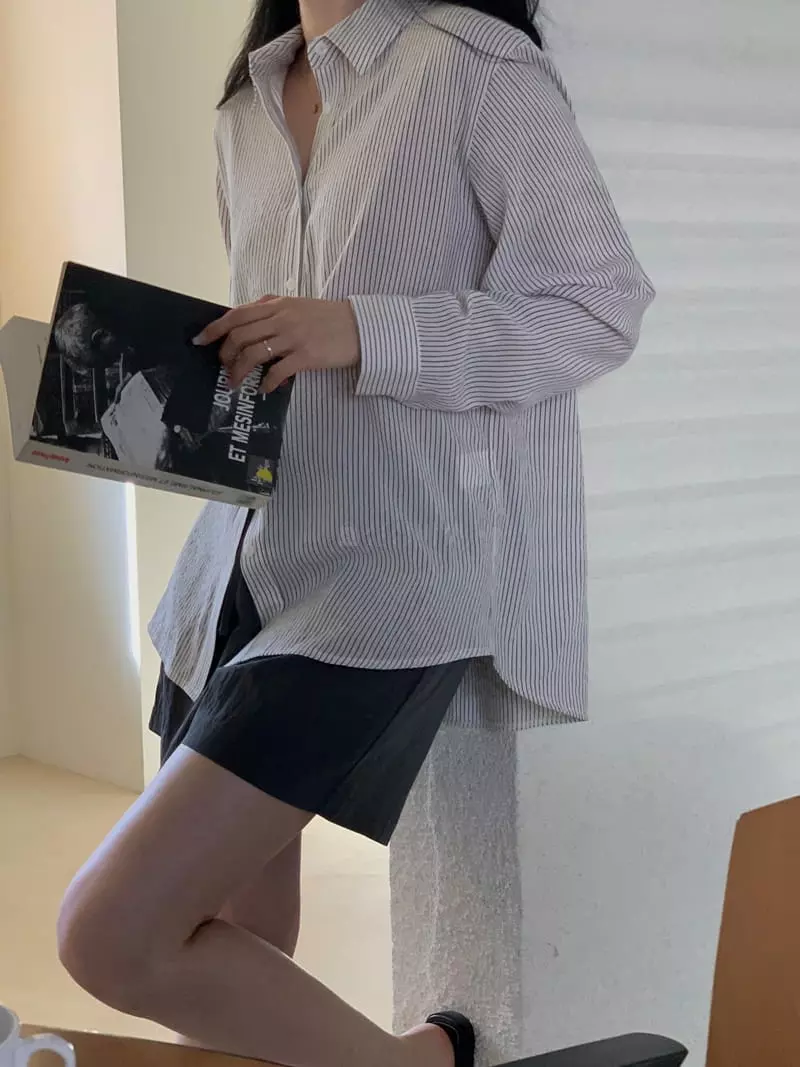 Earlybird - Korean Women Fashion - #momslook - Wave Shirt - 2