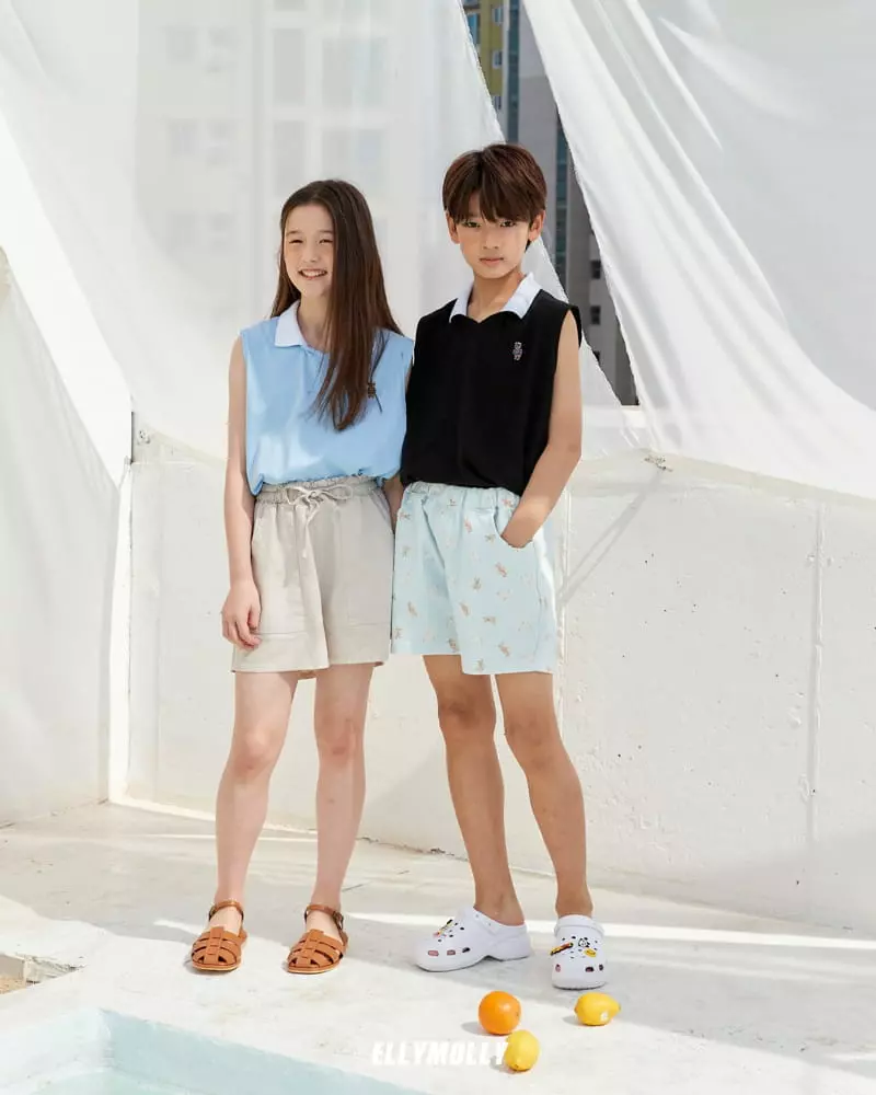 Ellymolly - Korean Children Fashion - #Kfashion4kids - Pol Collar Sleeveless - 11