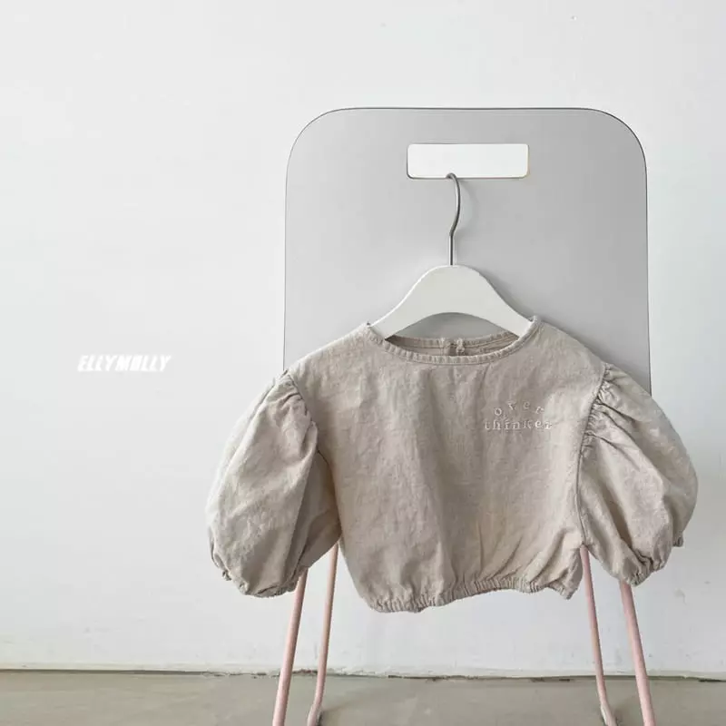 Ellymolly - Korean Children Fashion - #childofig - Crop Balloon Blouse - 2