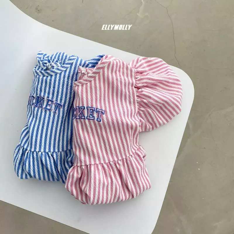 Ellymolly - Korean Children Fashion - #childofig - Bebe Shirring One-piece - 4