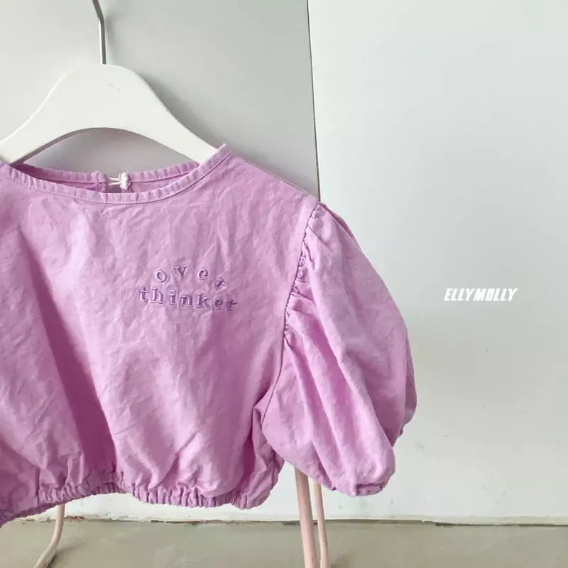 Ellymolly - Korean Children Fashion - #childrensboutique - Crop Balloon Blouse - 4