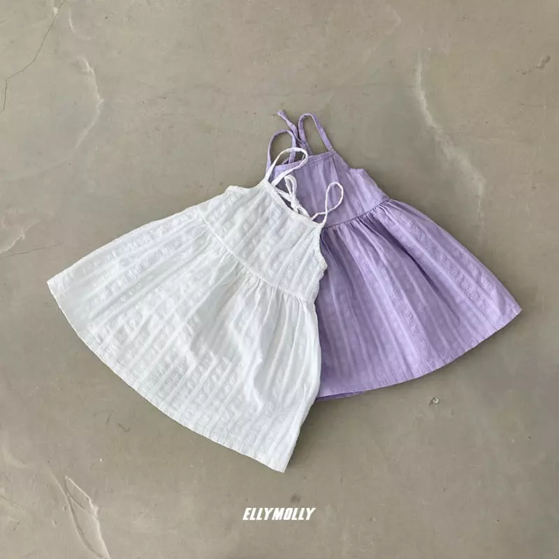Ellymolly - Korean Children Fashion - #designkidswear - String Shirring One-piece - 6