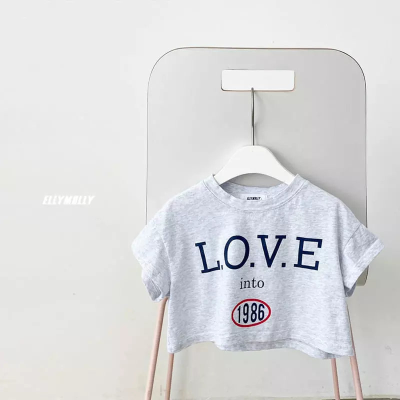Ellymolly - Korean Children Fashion - #designkidswear - Love Crop Tee - 2
