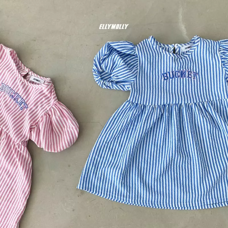 Ellymolly - Korean Children Fashion - #discoveringself - Bebe Shirring One-piece - 6