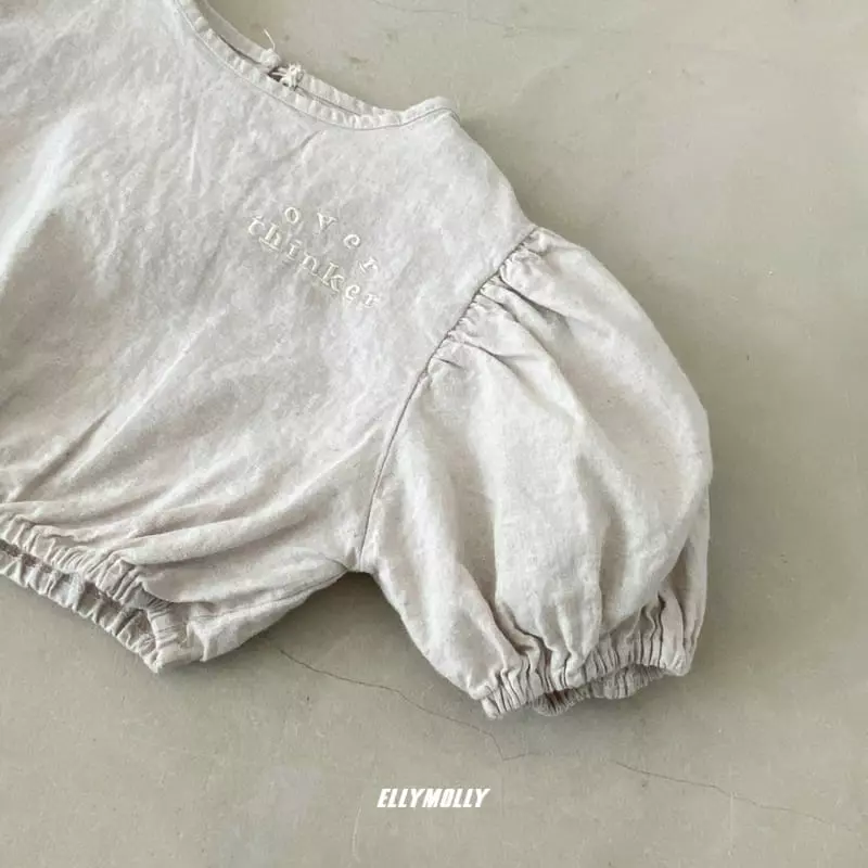 Ellymolly - Korean Children Fashion - #kidsshorts - Crop Balloon Blouse - 7