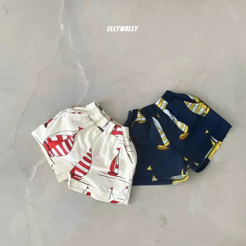 Ellymolly - Korean Children Fashion - #kidsshorts - Sailing Ship Shorts - 3