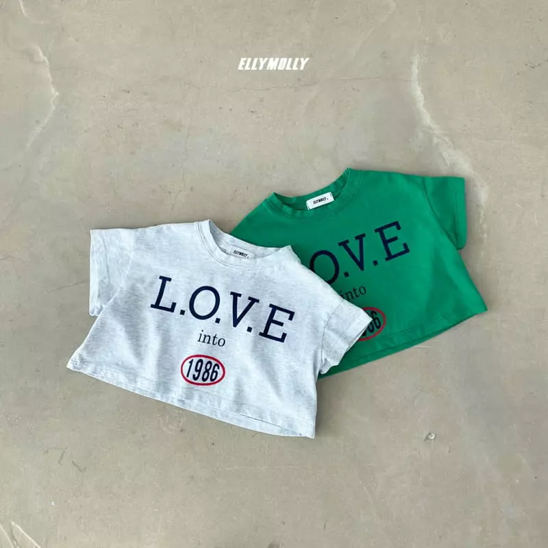Ellymolly - Korean Children Fashion - #kidsshorts - Love Crop Tee - 5